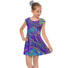 Abstractwithblue Kids  Cap Sleeve Dress by bloomingvinedesign