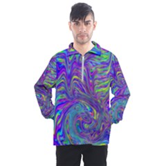 Abstractwithblue Men s Half Zip Pullover