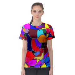 Crazycolorabstract Women s Sport Mesh Tee