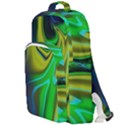 Green Blue Yellow Swirl Double Compartment Backpack View1