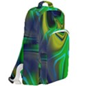 Green Blue Yellow Swirl Double Compartment Backpack View2