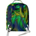 Green Blue Yellow Swirl Double Compartment Backpack View3