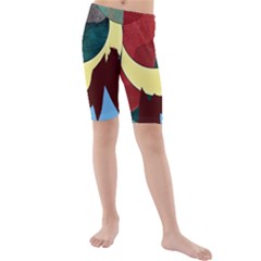 Moonscape Kids  Mid Length Swim Shorts