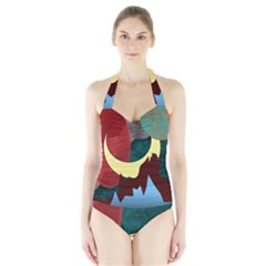 Moonscape Halter Swimsuit