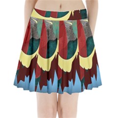 Moonscape Pleated Mini Skirt