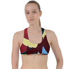 Moonscape Criss Cross Racerback Sports Bra