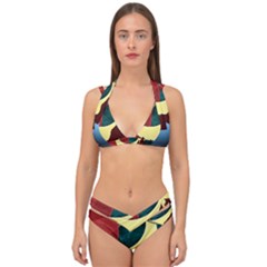 Moonscape Double Strap Halter Bikini Set