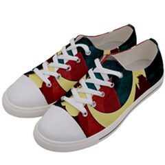 Moonscape Women s Low Top Canvas Sneakers by bloomingvinedesign