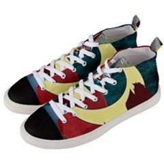 Moonscape Men s Mid-top Canvas Sneakers by bloomingvinedesign