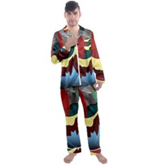 Moonscape Men s Satin Pajamas Long Pants Set