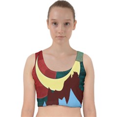 Moonscape Velvet Racer Back Crop Top