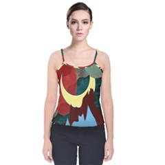 Moonscape Velvet Spaghetti Strap Top