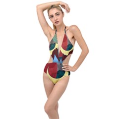 Moonscape Plunging Cut Out Swimsuit