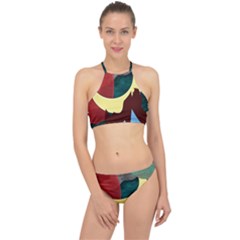 Moonscape Racer Front Bikini Set