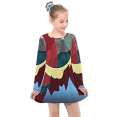 Moonscape Kids  Long Sleeve Dress