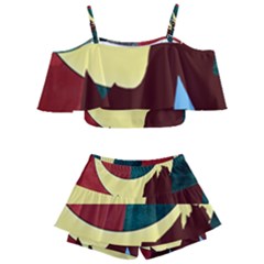 Moonscape Kids  Off Shoulder Skirt Bikini