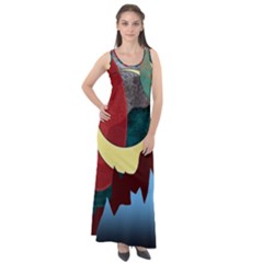 Moonscape Sleeveless Velour Maxi Dress