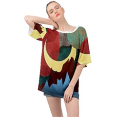 Moonscape Oversized Chiffon Top