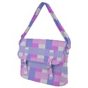 Gingham Checkered Texture Pattern Buckle Messenger Bag View2