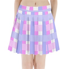 Gingham Checkered Texture Pattern Pleated Mini Skirt by Pakrebo