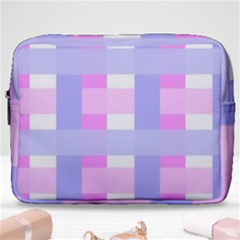 Gingham Checkered Texture Pattern Make Up Pouch (large) by Pakrebo