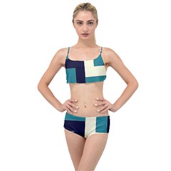 Decorative Pattern Background Layered Top Bikini Set by Pakrebo