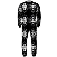 Ornament Flowers Seamless Geometric Onepiece Jumpsuit (men)  by Pakrebo