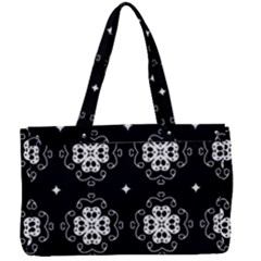 Ornament Flowers Seamless Geometric Canvas Work Bag by Pakrebo