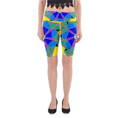 Mandala Wheel Pattern Ornament Yoga Cropped Leggings by Pakrebo