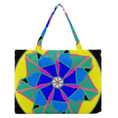 Mandala Wheel Pattern Ornament Zipper Medium Tote Bag by Pakrebo