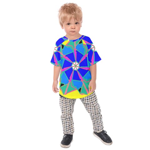 Mandala Wheel Pattern Ornament Kids  Raglan Tee by Pakrebo