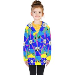 Mandala Wheel Pattern Ornament Kids  Double Breasted Button Coat