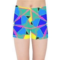 Mandala Wheel Pattern Ornament Kids  Sports Shorts by Pakrebo