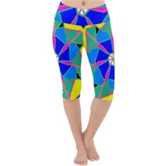 Mandala Wheel Pattern Ornament Lightweight Velour Cropped Yoga Leggings by Pakrebo