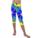 Mandala Wheel Pattern Ornament Kids  Lightweight Velour Capri Leggings  View1