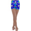 Mandala Wheel Pattern Ornament Kids  Lightweight Velour Yoga Shorts View4