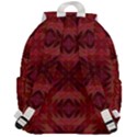 Maroon Triangle Pattern Seamless Top Flap Backpack View3