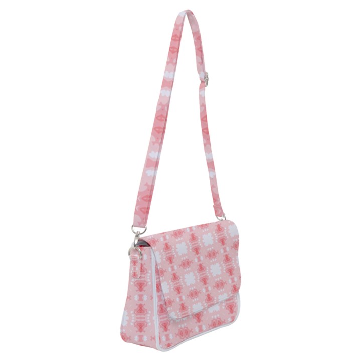 Seamless Wallpaper Butterfly Shoulder Bag with Back Zipper