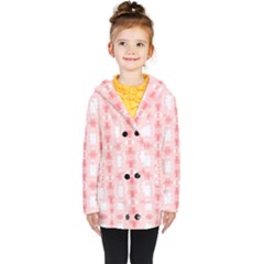 Seamless Wallpaper Butterfly Kids  Double Breasted Button Coat by Pakrebo