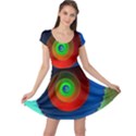 Fractal Spiral Curve Helix Cap Sleeve Dress View1