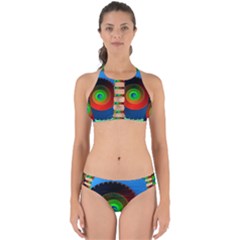 Fractal Spiral Curve Helix Perfectly Cut Out Bikini Set