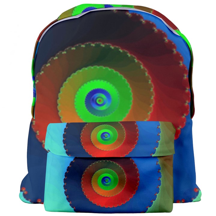 Fractal Spiral Curve Helix Giant Full Print Backpack