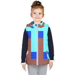 Abstract Background Abstraction Kids  Hooded Puffer Vest by Pakrebo