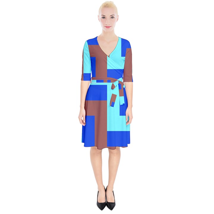 Abstract Background Abstraction Wrap Up Cocktail Dress