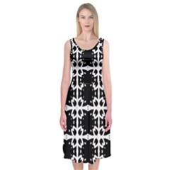 Seamless Pattern Design Ornament Midi Sleeveless Dress by Pakrebo