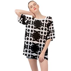 Seamless Pattern Design Ornament Oversized Chiffon Top