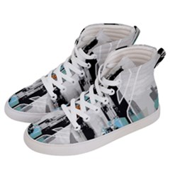 The City Of The Future Collage Women s Hi-top Skate Sneakers by Pakrebo