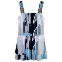 The City Of The Future Collage Kids  Layered Skirt Swimsuit by Pakrebo