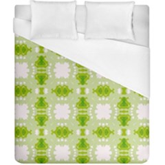 Seamless Wallpaper Background Green White Duvet Cover (california King Size) by Pakrebo