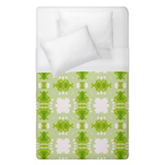 Seamless Wallpaper Background Green White Duvet Cover (single Size)